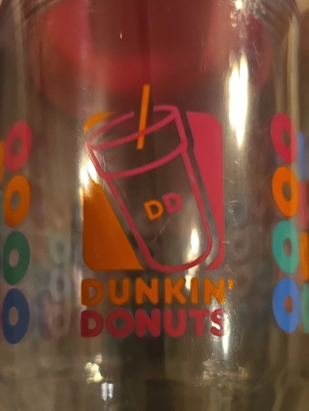 Dunkin Donuts Pink Lid Insulated Tumbler